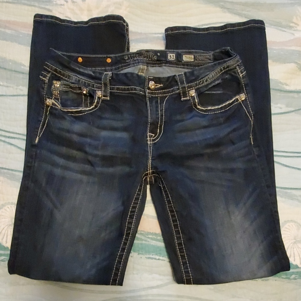 MissMe mid-rise easy boot jeans